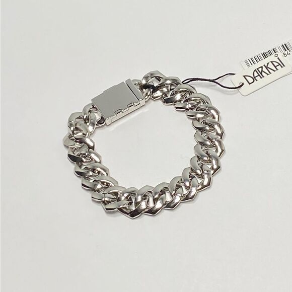 Darkai 18K White Gold-Plated & Cubic Zirconia Chain Bracelet - Picture 5 of 12